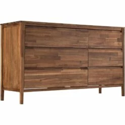 THAO - Commode 6 Tiroirs En Acacia Massif -chambre à coucher Soldes Commode THAO 26528342 B 1