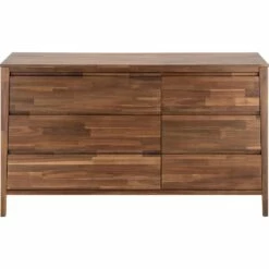 THAO - Commode 6 Tiroirs En Acacia Massif -chambre à coucher Soldes Commode THAO 26528342 F 1