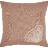 SONGE - Coussin Carré Brodé Coquillage 40x40cm - Rose -chambre à coucher Soldes Coussin SONGE 27136560 F 1
