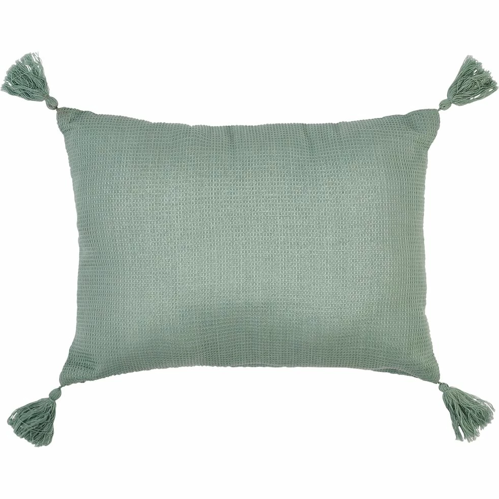 SONGE - Coussin Rectangle En Coton 30x40cm - Vert 3 SONGE - Coussin Rectangle En Coton 30x40cm - Vert