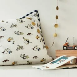 FRIPONS - Coussin Motif Animalier En Coton 45x45cm - Blanc -chambre à coucher Soldes Coussin imprime FRIPONS 27551721 A 1