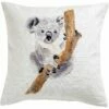 KOALA - Coussin Motif Koala En Coton 45x45cm - Gris -chambre à coucher Soldes Coussin imprime KOALA 27552100 F 1