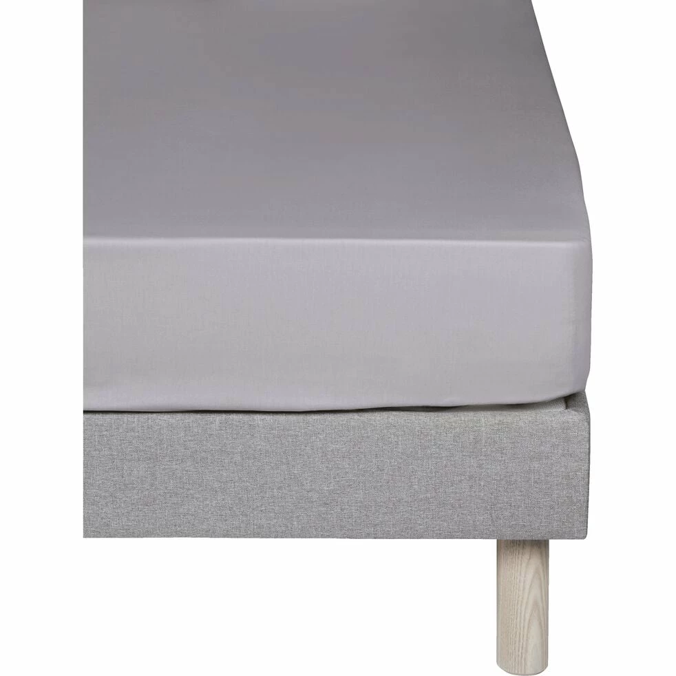 CALANQUES - Drap Housse En Coton - Gris Restanque 200x200cm B30cm 3 CALANQUES - Drap Housse En Coton - Gris Restanque 200x200cm B30cm