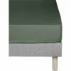 CALANQUES - Drap Housse En Coton - Vert Cèdre 140x200cm B25cm -chambre à coucher Soldes DRAP HOUSSE CALANQUES 26439129 F 1