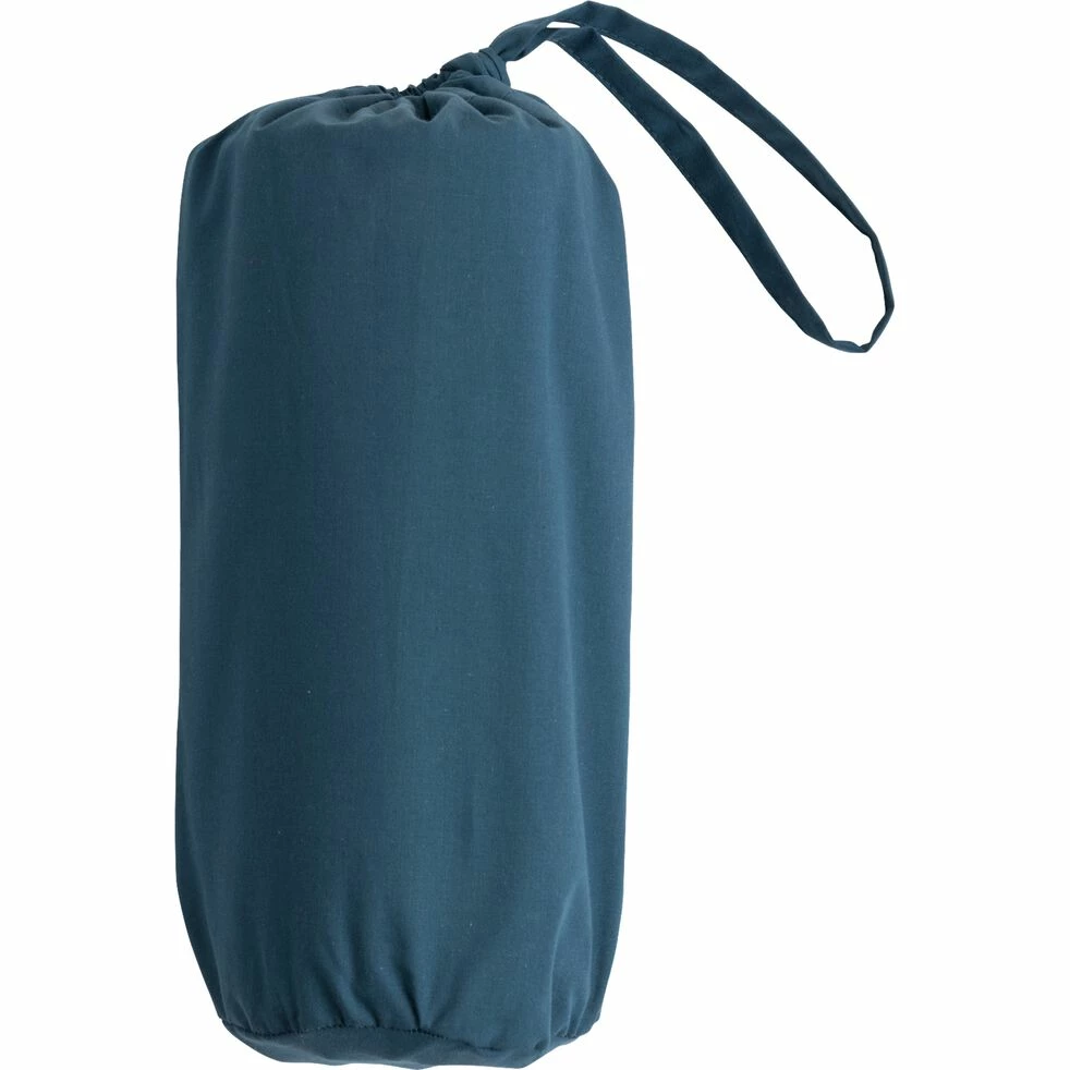 FLORE - Drap Housse En Percale De Coton - Bleu Figuerolles 140x200cm B30cm 5 FLORE - Drap Housse En Percale De Coton - Bleu Figuerolles 140x200cm B30cm – Image 3