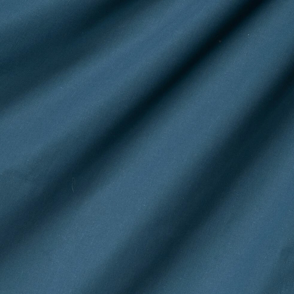 FLORE - Drap Housse En Percale De Coton - Bleu Figuerolles 140x200cm B30cm 4 FLORE - Drap Housse En Percale De Coton - Bleu Figuerolles 140x200cm B30cm – Image 2