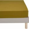 FLORE - Drap Housse En Percale De Coton - Jaune Alep 140x200cm B30cm -chambre à coucher Soldes DRAP HOUSSE FLORE 27491225 F 1