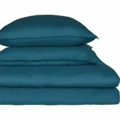 VENCE - Drap Housse En Lin - Bleu Figuerolles 160x200cm B28cm -chambre à coucher Soldes DRAP HOUSSE VENCE 26545004 D 2