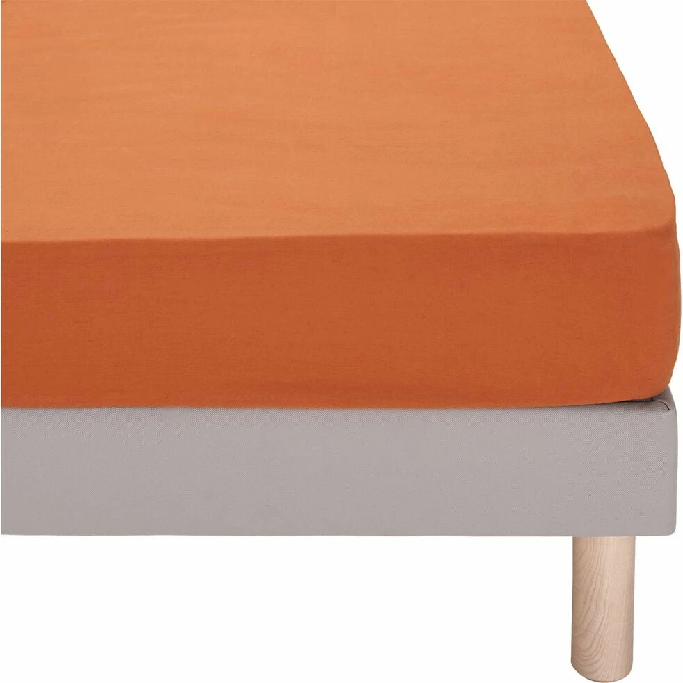 VENCE - Drap Housse En Lin Lavé - Marron Rustrel 140x200cm B28cm 3 VENCE - Drap Housse En Lin Lavé - Marron Rustrel 140x200cm B28cm