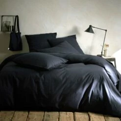 CALANQUES - Drap Plat En Coton - Gris Calabrun 270x300cm -chambre à coucher Soldes DRAP PLAT CALANQUES 26439044 A 1