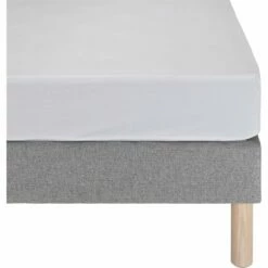 BONSON - Drap Housse En Percale De Coton - Blanc 160x200cm B30cm