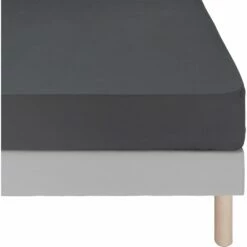 CALANQUES - Linge De Lit Uni En Coton - Gris Ardoise 11 CALANQUES - Linge De Lit Uni En Coton - Gris Ardoise -chambre à coucher Soldes Drap housse CALANQUES 27360347 F 1