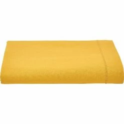 CALANQUES - Drap Plat En Coton - Jaune Genet 270x300cm