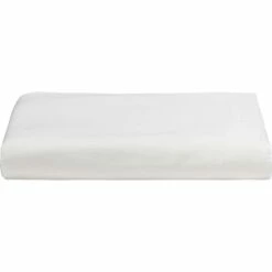 SATINE - Drap Plat En Satin Lavé 270x300cm - Blanc Ventoux