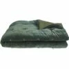 EDEN - Édredon En Velours De Coton Surpiquage Pompons - Vert Cèdre 100x180cm -chambre à coucher Soldes EDREDON VELOURS UNI EDEN 26505800 F 1