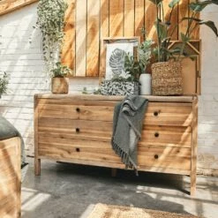 GAIA - Commode 6 Tiroirs En Acacia 11 GAIA - Commode 6 Tiroirs En Acacia -chambre à coucher Soldes GAIA 25882902 A 1