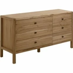 GAIA - Commode 6 Tiroirs En Acacia 8 GAIA - Commode 6 Tiroirs En Acacia -chambre à coucher Soldes GAIA 25882902 B 1