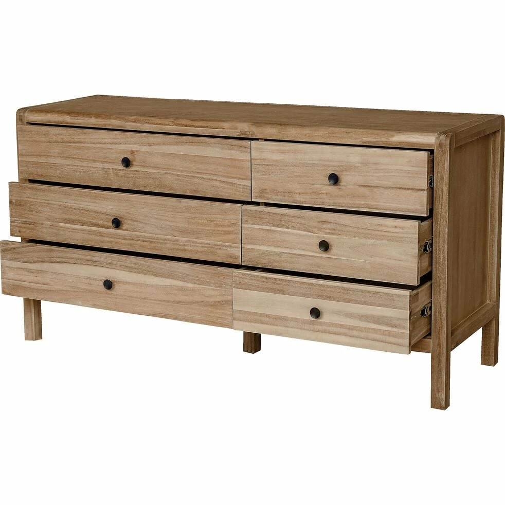 GAIA - Commode 6 Tiroirs En Acacia 5 GAIA - Commode 6 Tiroirs En Acacia – Image 3