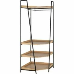 HENRY - Rangement D'angle En Bois Et Acier - Noir H221XL82cm 26 HENRY - Rangement D'angle En Bois Et Acier - Noir H221XL82cm -chambre à coucher Soldes HENRY 27018903 B 1