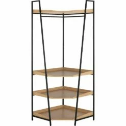 HENRY - Rangement D'angle En Bois Et Acier - Noir H221XL82cm 25 HENRY - Rangement D'angle En Bois Et Acier - Noir H221XL82cm -chambre à coucher Soldes HENRY 27018903 F 1