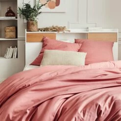 CALANQUES - Housse De Couette En Coton - Rouge Ricin 140x200cm 9 CALANQUES - Housse De Couette En Coton - Rouge Ricin 140x200cm -chambre à coucher Soldes HOUSSE DE COUETTE CALANQUES 27360484 A 1