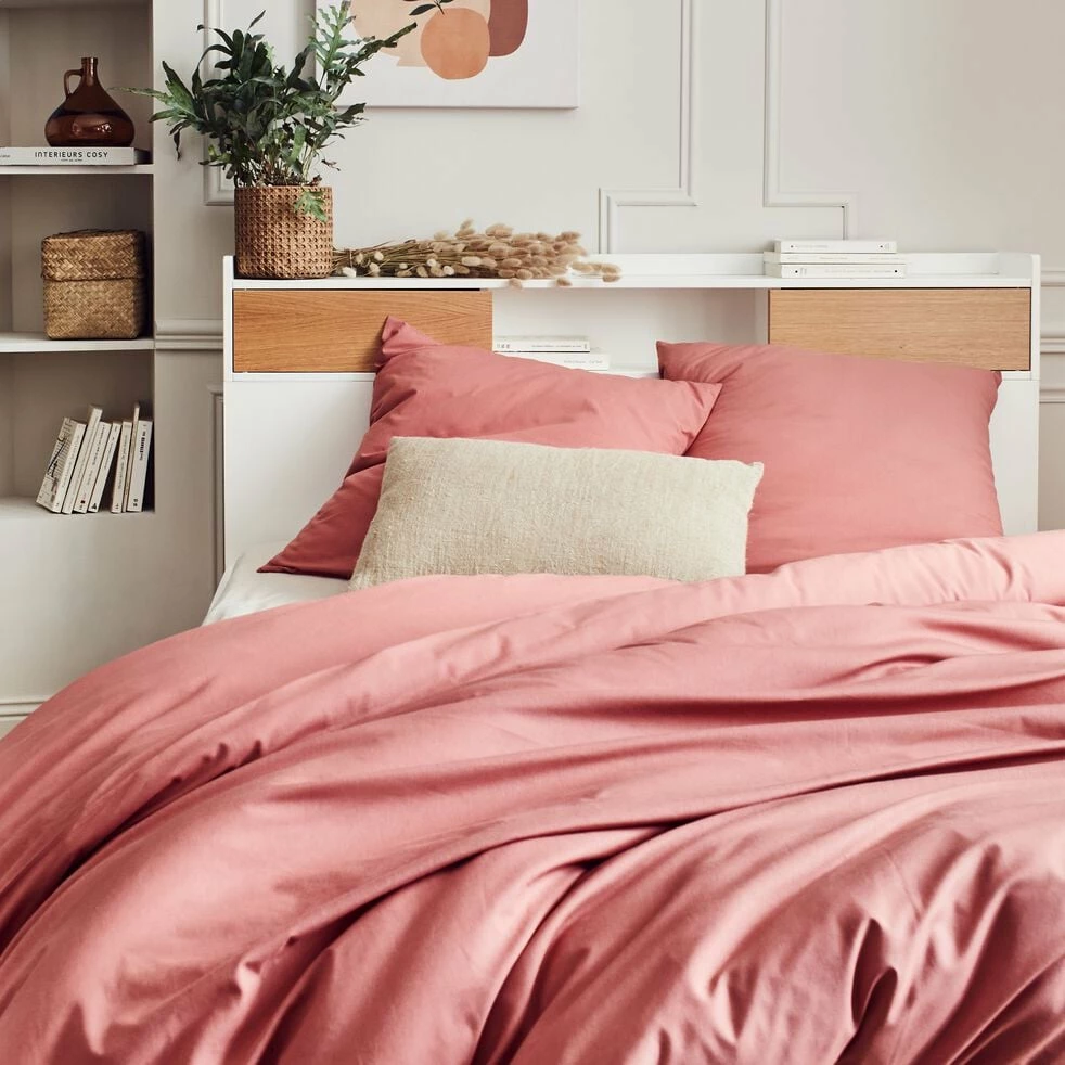 CALANQUES - Housse De Couette En Coton - Rouge Ricin 140x200cm 6 CALANQUES - Housse De Couette En Coton - Rouge Ricin 140x200cm – Image 4