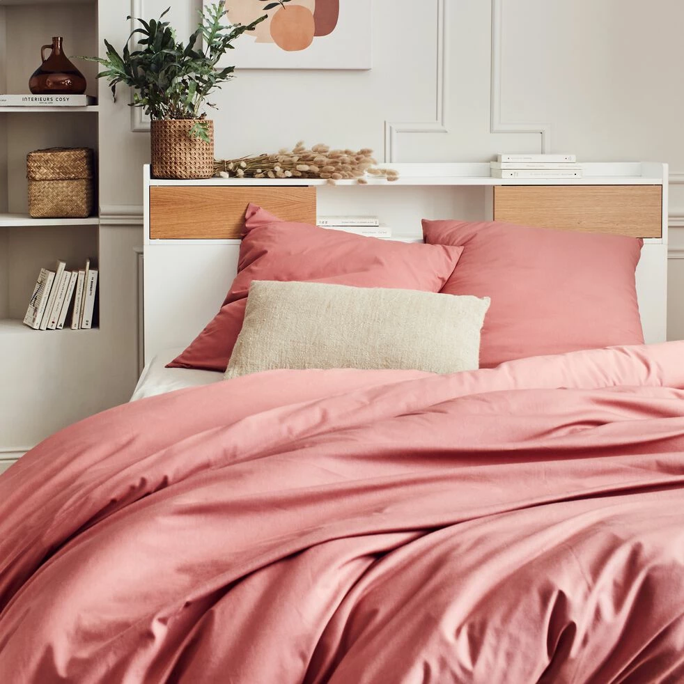 CALANQUES - Linge De Lit Uni En Coton - Rouge Ricin 3 CALANQUES - Linge De Lit Uni En Coton - Rouge Ricin