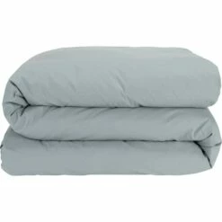 FLORE - Housse De Couette En Percale De Coton - Bleu Calaluna 240x220cm