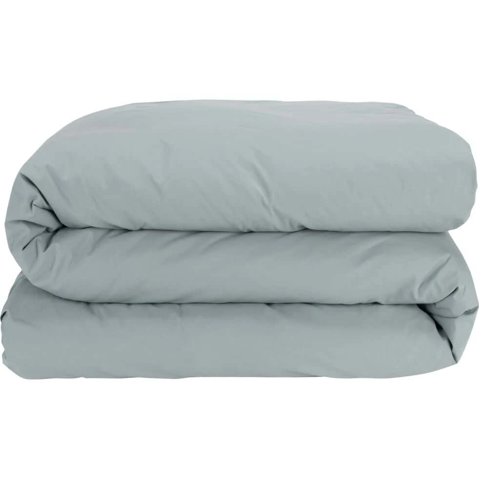 FLORE - Housse De Couette En Percale De Coton - Bleu Calaluna 240x220cm 3 FLORE - Housse De Couette En Percale De Coton - Bleu Calaluna 240x220cm