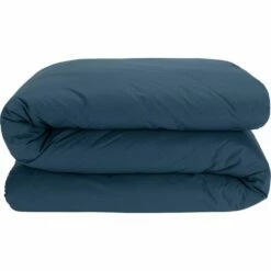 FLORE - Linge De Lit Uni En Percale De Coton - Bleu Figuerolles -chambre à coucher Soldes HOUSSE DE COUETTE FLORE 27389928 F 1