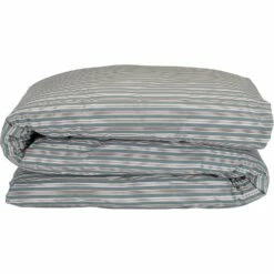 VERGA - Linge De Lit En Coton à Rayures - Bleu -chambre à coucher Soldes HOUSSE DE COUETTE VERGA 27311639 F 1