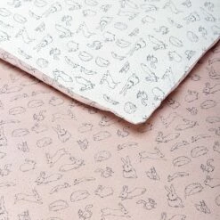 BESTIAIRE - Housse De Couette Enfant 120x140cm Et 1 Taie D'oreiller 35x45cm En Coton - Motifs Bestiaire -chambre à coucher Soldes Housse de couette 120x140 1 taie 35x45 Bestiaire 27128527 Z 1