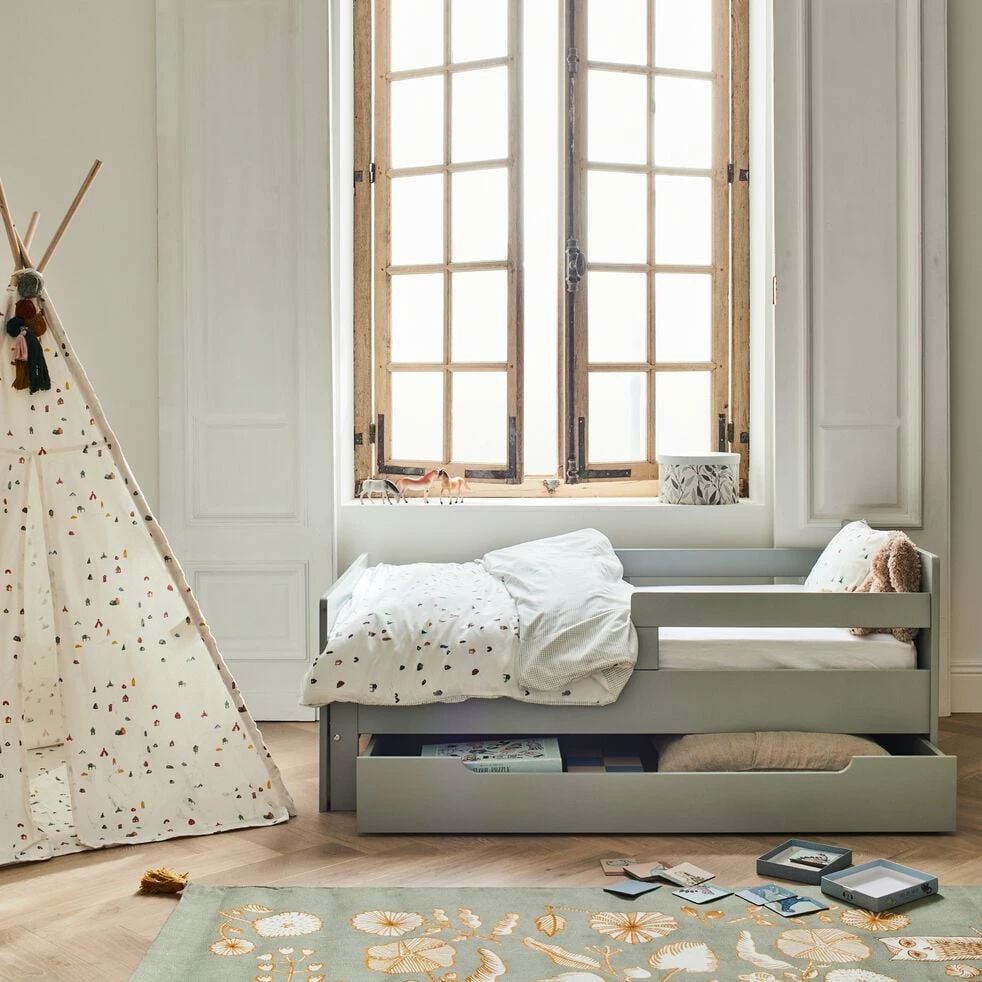 CABANE - Housse De Couette Enfant 120x140cm Et 1 Taie D'oreiller 35x45cm - Motifs Cabanes 6 CABANE - Housse De Couette Enfant 120x140cm Et 1 Taie D'oreiller 35x45cm - Motifs Cabanes – Image 4