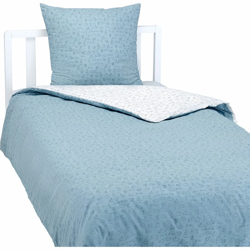 BESTIAIRE - Housse De Couette Enfant 140x200cm Et 1 Taie D'oreiller 63x63cm En Coton - Motifs Bestiaire 9 BESTIAIRE - Housse De Couette Enfant 140x200cm Et 1 Taie D'oreiller 63x63cm En Coton - Motifs Bestiaire – Image 7