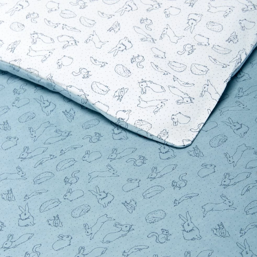 BESTIAIRE - Housse De Couette Enfant 140x200cm Et 1 Taie D'oreiller 63x63cm En Coton - Motifs Bestiaire 7 BESTIAIRE - Housse De Couette Enfant 140x200cm Et 1 Taie D'oreiller 63x63cm En Coton - Motifs Bestiaire – Image 5