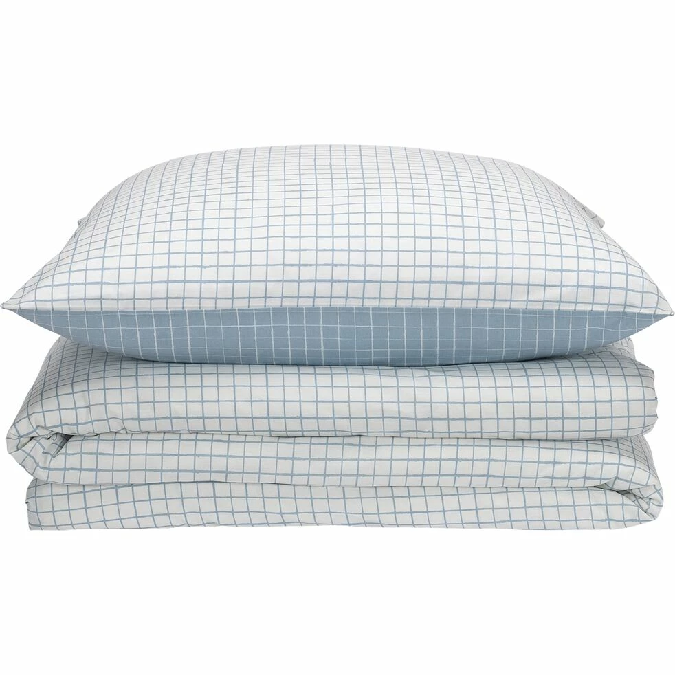 ECOLIER - Housse De Couette Enfant 140x200cm Et 1 Taie D'oreiller 65x65cm En Coton - Motifs Carreaux 3 ECOLIER - Housse De Couette Enfant 140x200cm Et 1 Taie D'oreiller 65x65cm En Coton - Motifs Carreaux