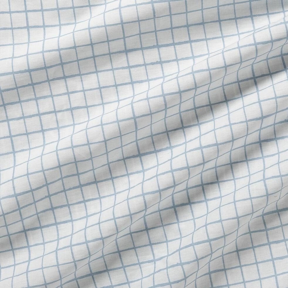 ECOLIER - Housse De Couette Enfant 140x200cm Et 1 Taie D'oreiller 65x65cm En Coton - Motifs Carreaux 6 ECOLIER - Housse De Couette Enfant 140x200cm Et 1 Taie D'oreiller 65x65cm En Coton - Motifs Carreaux – Image 4