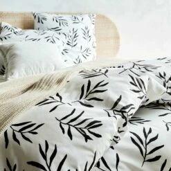 ALOYSE - Housse De Couette 240x220cm Et 2 Taies D'oreiller 63x63cm En Coton - Motifs Branches D'aloyse 11 ALOYSE - Housse De Couette 240x220cm Et 2 Taies D'oreiller 63x63cm En Coton - Motifs Branches D'aloyse -chambre à coucher Soldes Housse de couette 2 Taies ALOYSE 27018606 A 1