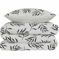 ALOYSE - Housse De Couette 240x220cm Et 2 Taies D'oreiller 63x63cm En Coton - Motifs Branches D'aloyse