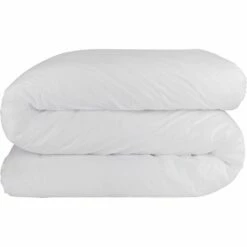 FLORE - Housse De Couette En Percale De Coton - Blanc 240x220cm
