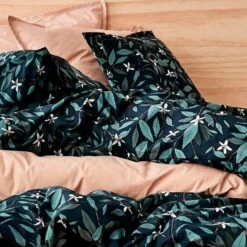 AZALEE - Linge De Lit En Percale De Coton - Motifs Fleurs D'oranger -chambre à coucher Soldes Housse de couette 260x240 AZALEE 26742984 A 1