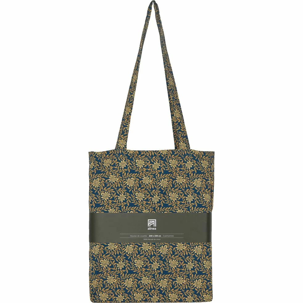 LIVIA - Housse De Couette En Percale De Coton - Bleu Figuerolles 260x240cm 4 LIVIA - Housse De Couette En Percale De Coton - Bleu Figuerolles 260x240cm – Image 2