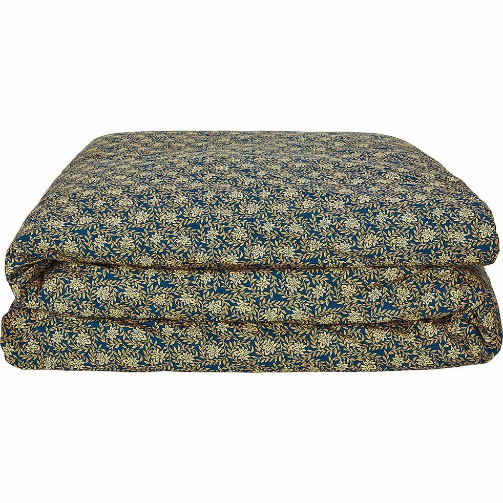 LIVIA - Housse De Couette En Percale De Coton - Bleu Figuerolles 260x240cm 3 LIVIA - Housse De Couette En Percale De Coton - Bleu Figuerolles 260x240cm