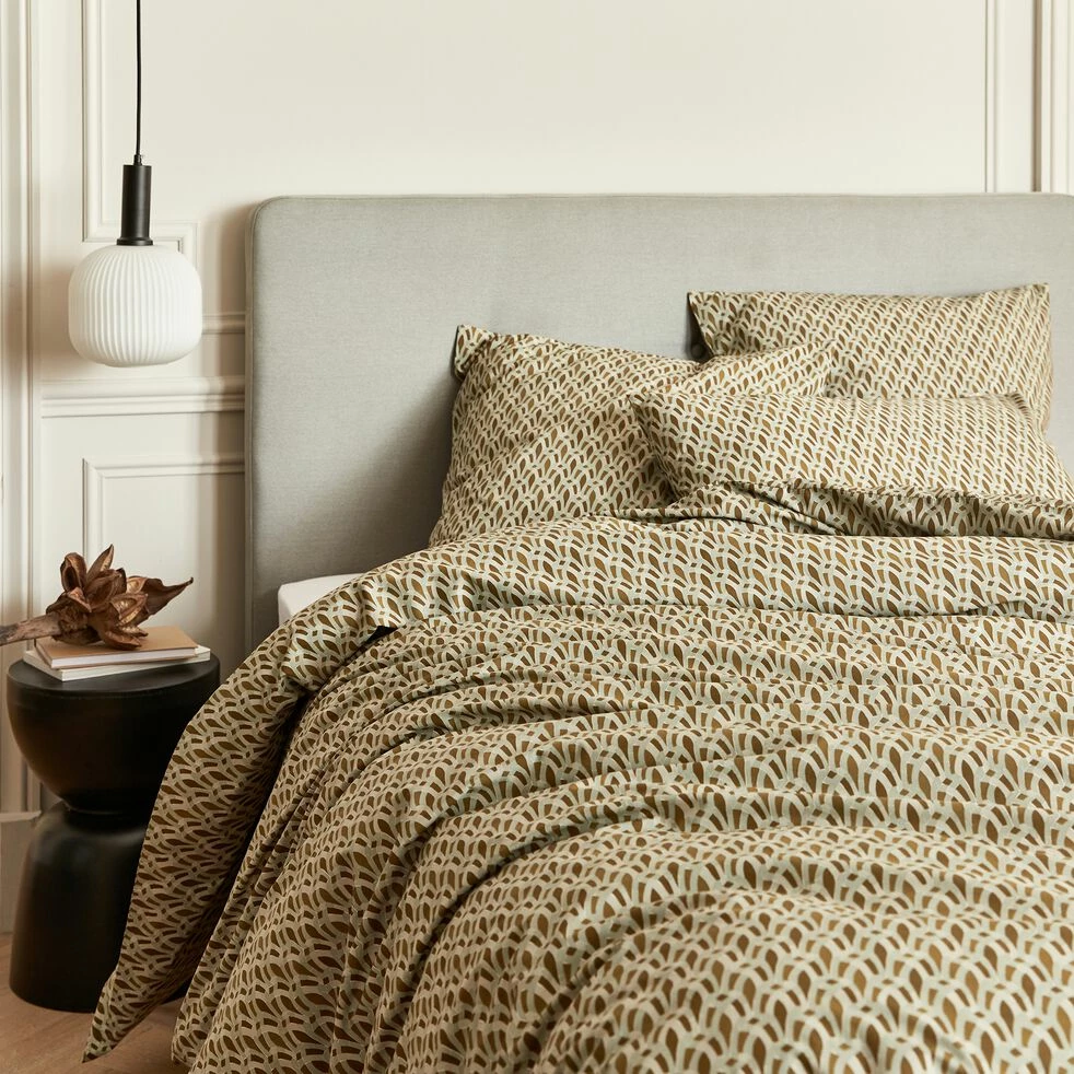 QAR - Housse De Couette En Percale De Coton 240x220cm - Brun 5 QAR - Housse De Couette En Percale De Coton 240x220cm - Brun – Image 3