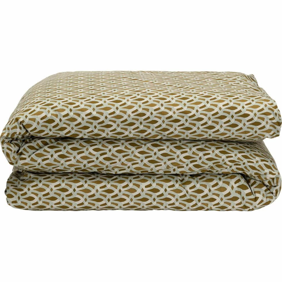 QAR - Housse De Couette En Percale De Coton 240x220cm - Brun 3 QAR - Housse De Couette En Percale De Coton 240x220cm - Brun