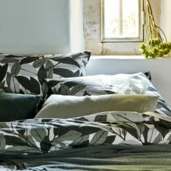 SARA - Housse De Couette En Coton - Motifs Laurier 240x220cm -chambre à coucher Soldes Housse de couette SARA 26488080 A 1