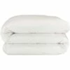 SATINE - Housse De Couette En Satin Lavé 240x220cm - Blanc Ventoux -chambre à coucher Soldes Housse de couette SATINE 27624883 F 1