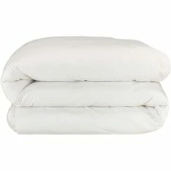 SATINE - Housse De Couette En Satin Lavé 240x220cm - Blanc Ventoux