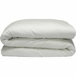 SATINE - Housse De Couette En Satin Lavé 260x240cm - Vert Opaline