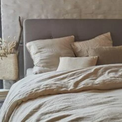 VENCE - Housse De Couette En Lin Lavé - Beige 240x220cm -chambre à coucher Soldes Housse de couette VENCE 27363133 A 2